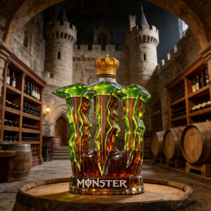 Monster Claw Glass Decanter with Crown Top, Clear Whiskey Bottle for Home Bar, Decorative Spirit Dispenser