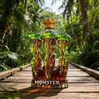 Monster Claw Glass Decanter with Crown Top, Clear Whiskey Bottle for Home Bar, Decorative Spirit Dispenser